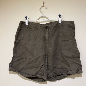 Women's Sanctuary Brand Linen Casual High Waisted Brown Shorts Size 29